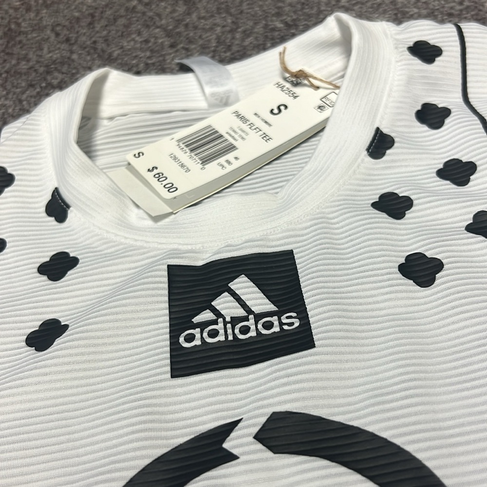 RARE ADIDAS MEN'S PARIS HEAT.RDY TENNIS FREELIFT TEE WHITE SHIRT HA2554 Size S - Picture 3 of 5
